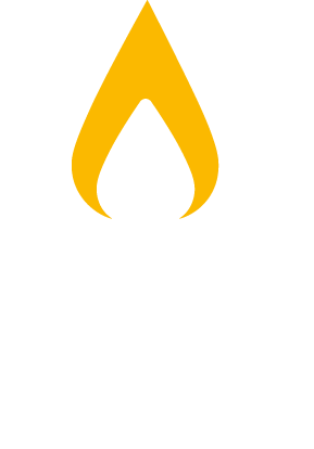 לוגו שם ונר - לבן